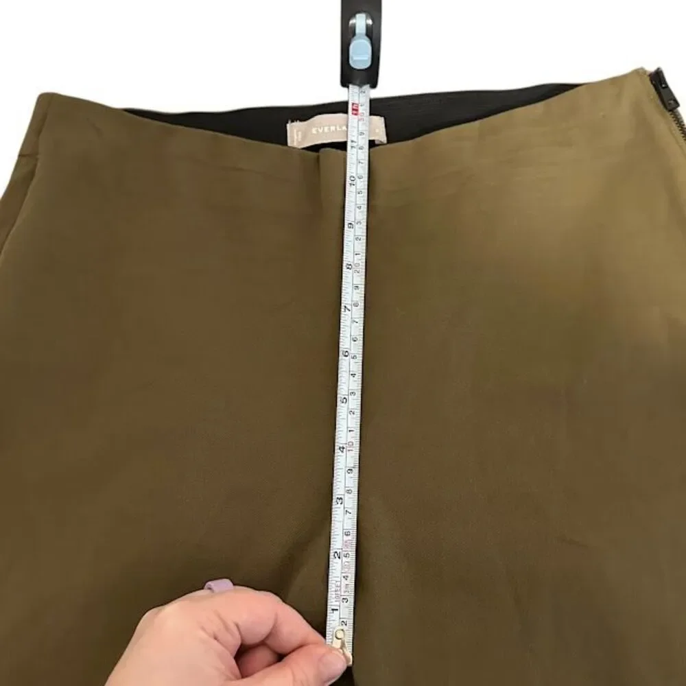 Everlane Khaki Green‎ Skinny Pull On Ankle Stretch Dress Pants Womens 8